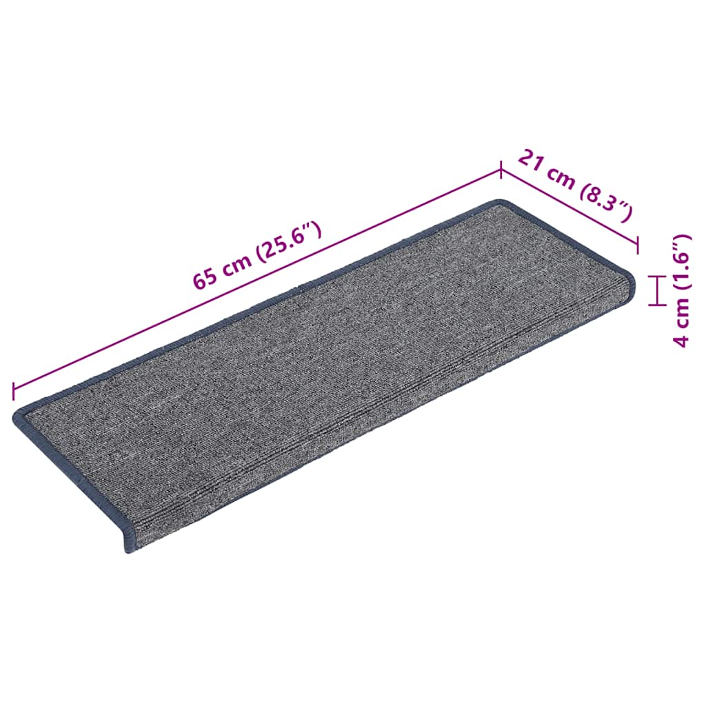 Stufenmatten 30 Stk. 65x21x4 cm Hellgrau und Blau