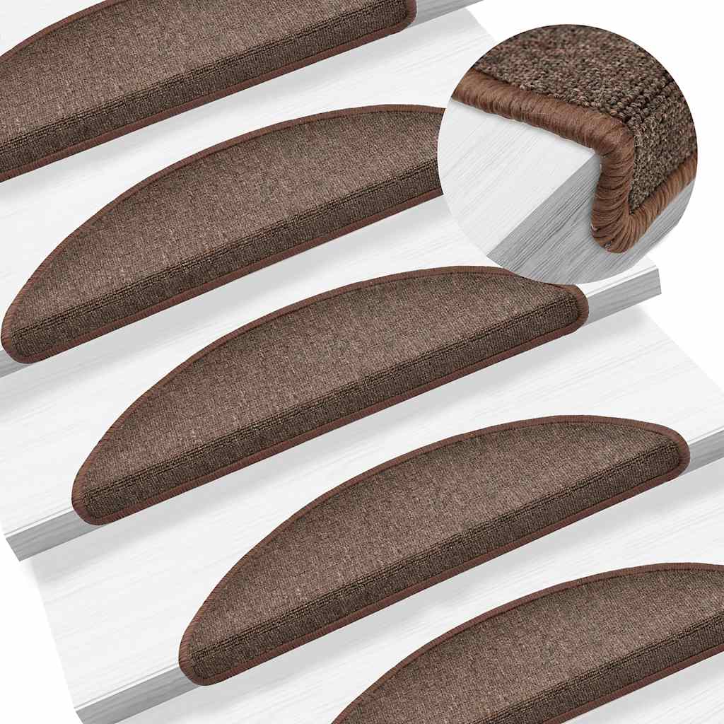 Stufenmatten 20 Stk. 56x17x3 cm Kaffeebraun Halbrund