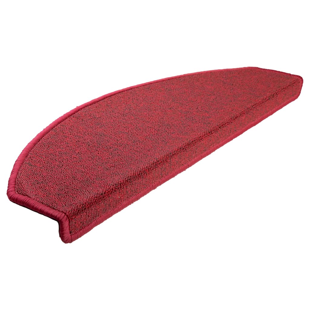 Tapis d'escalier 20 pièces Bordeaux rouge 65x24x4 cm