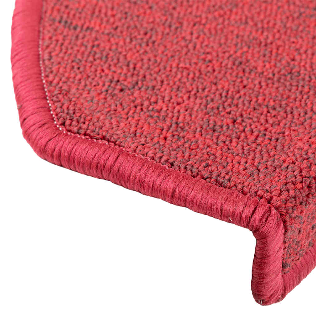 Tapis d'escalier 20 pièces Bordeaux rouge 65x24x4 cm