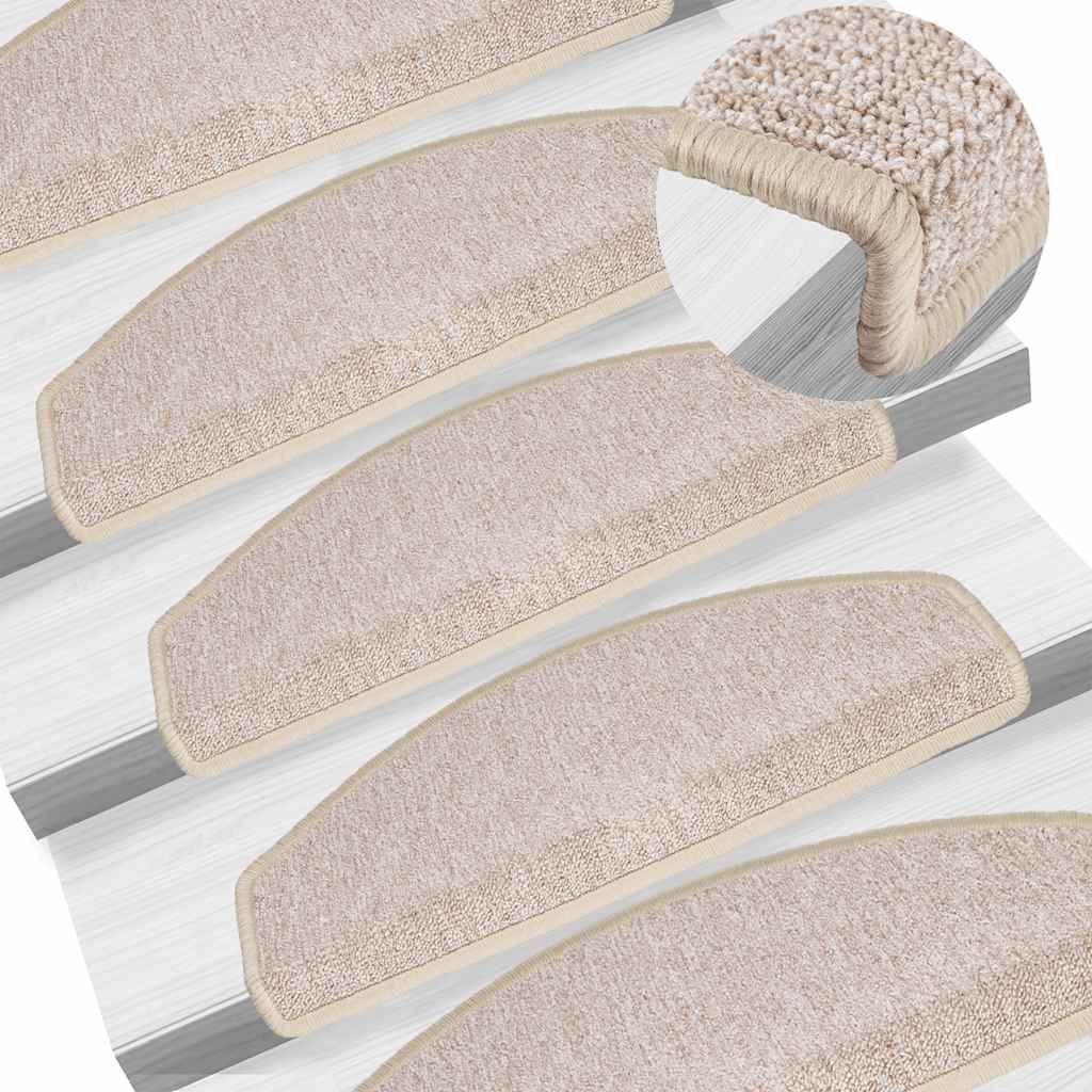 Stufenmatten 20 Stk. 65x24x4 cm Taupe Halbrund Groß