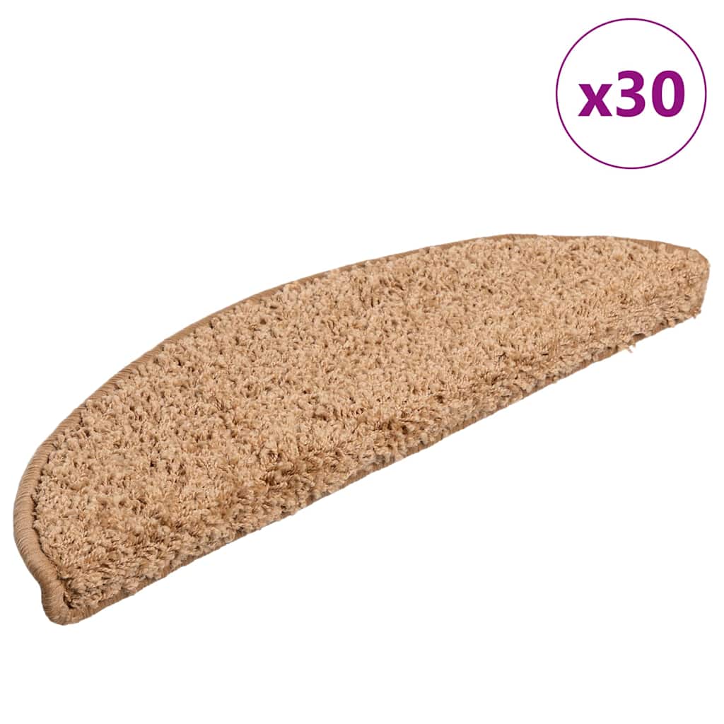Stufenmatten 30 Stk. 56x17x3 cm Beige Halbrund