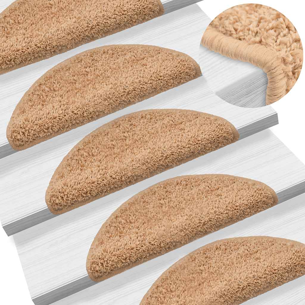 Stufenmatten 30 Stk. 56x17x3 cm Beige Halbrund