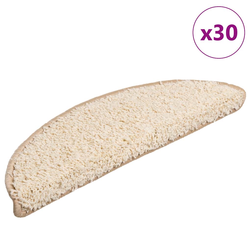 Stufenmatten 30 Stk. 56x17x3 cm Creme Halbrund