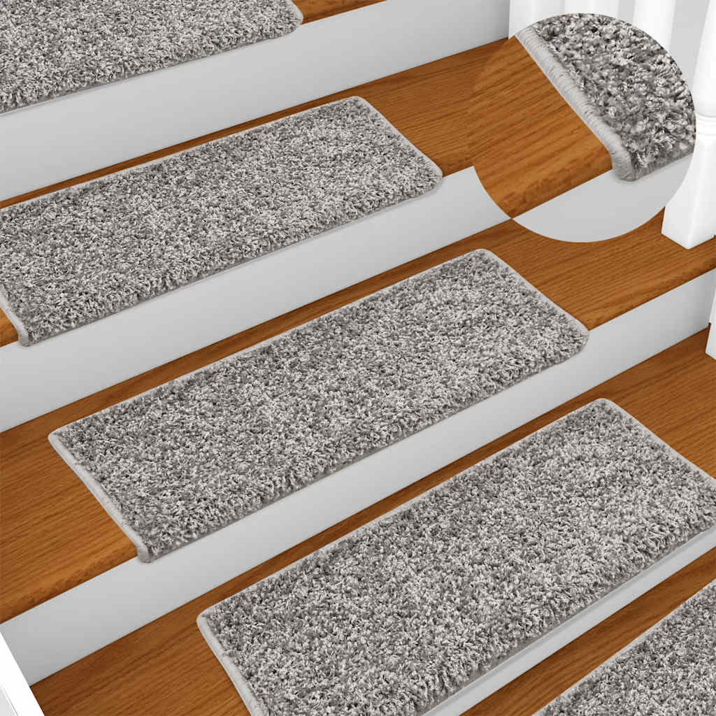 Stufenmatten 30 Stk. 65x21x4 cm Grau Rechteckiger Rand