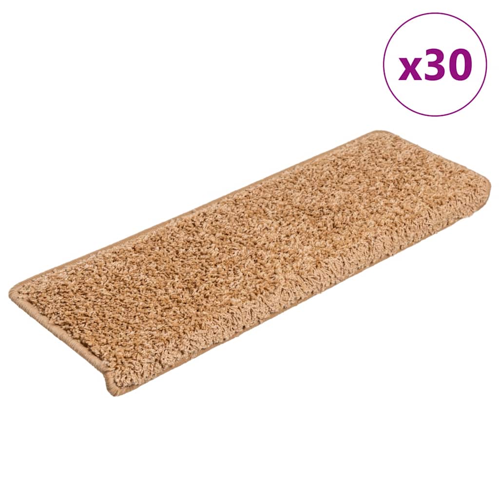 Stufenmatten 30 Stk. 65x21x4 cm Beige Rechteckiger Rand