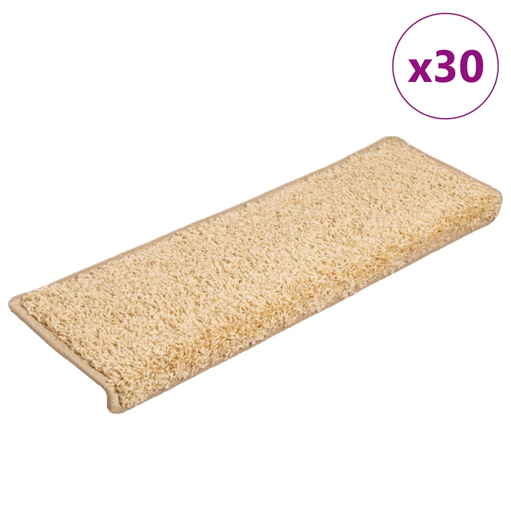 Stufenmatten 30 Stk. 65x21x4 cm Creme Rechteckiger Rand