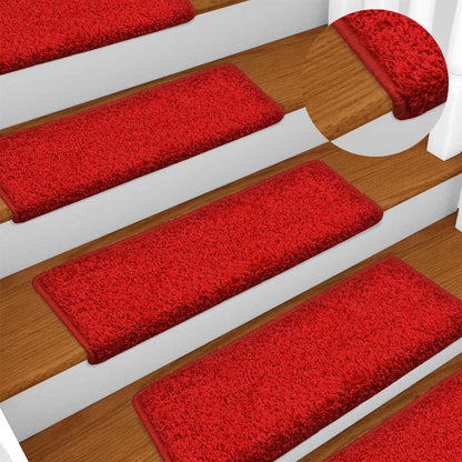 Stufenmatten 30 Stk. 65x21x4 cm Rot Rechteckiger Rand