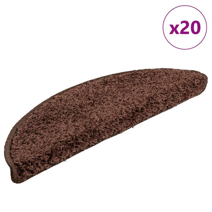 Stufenmatten 20 Stk. 56x17x3 cm Braun Halbrund