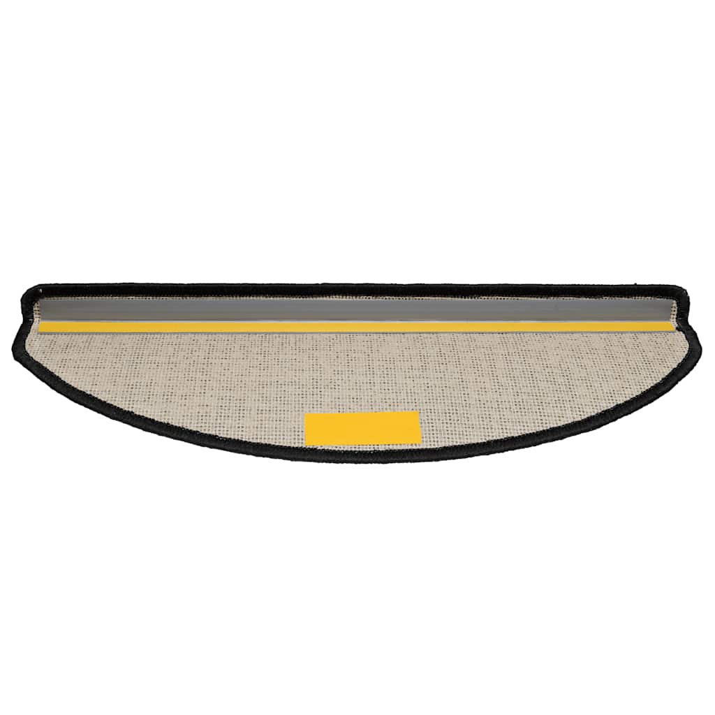 Stufenmatten 20 Stk. 65x21x4 cm Schwarz Halbrund Groß