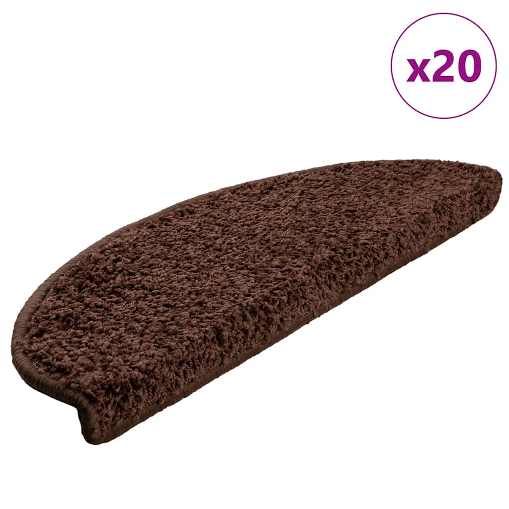 Stufenmatten 20 Stk. 65x21x4 cm Braun Halbrund Groß