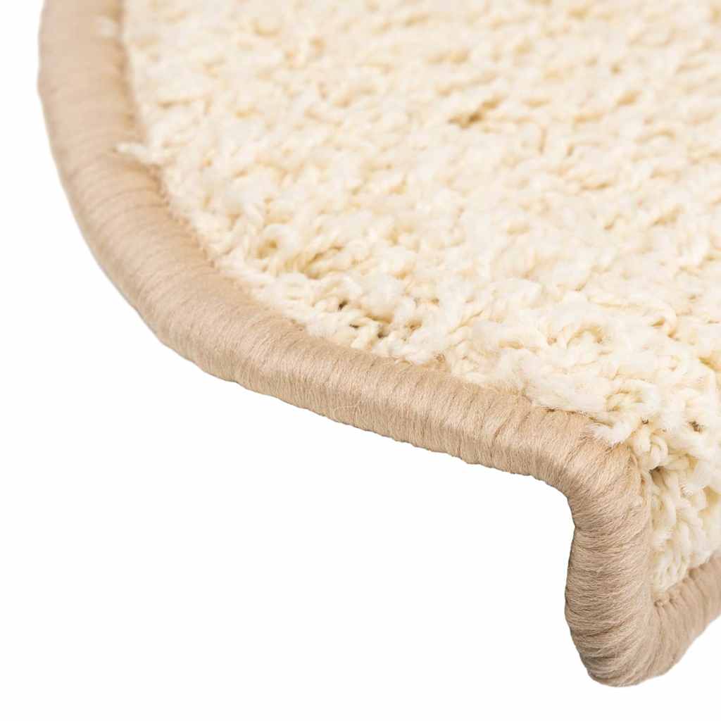 Stufenmatten 20 Stk. 65x21x4 cm Creme Halbrund Groß