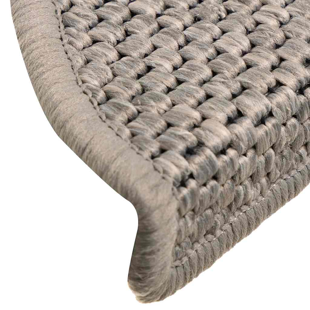 Stufenmatten Selbstklebend Sisal-Optik 30Stk. 56x17x3cm Silber