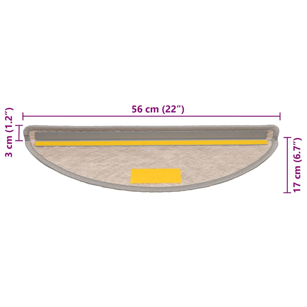 Stufenmatten Selbstklebend Sisal-Optik 30Stk. 56x17x3cm Silber