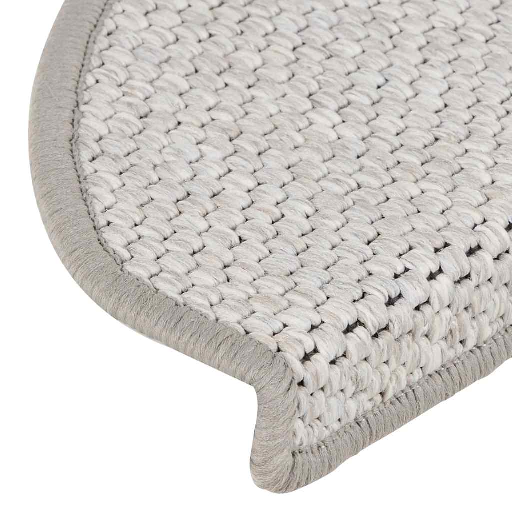 Stufenmatten Selbstklebend Sisal-Optik 30Stk. 65x21x4cm Platina