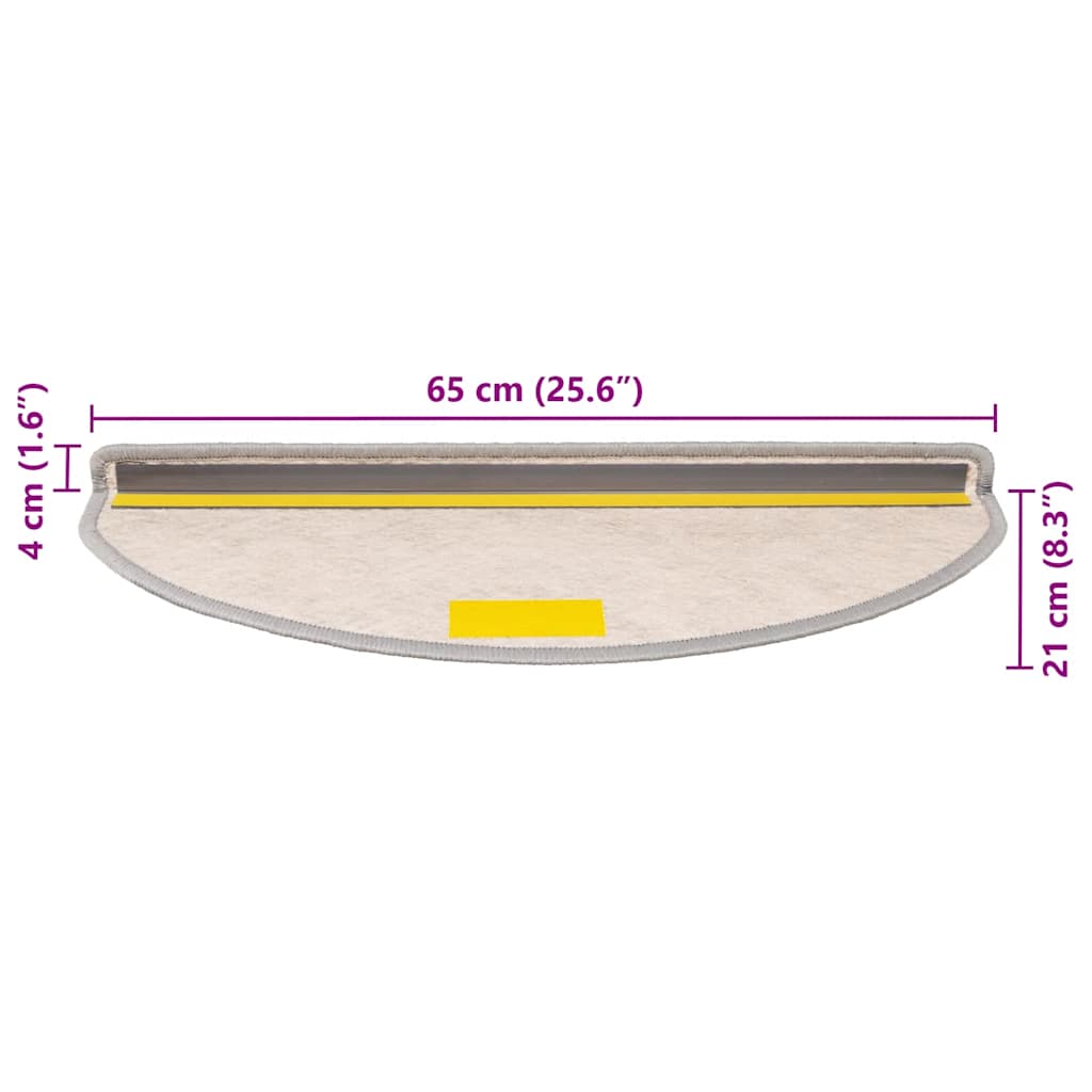 Stufenmatten Selbstklebend Sisal-Optik 30Stk. 65x21x4cm Platina