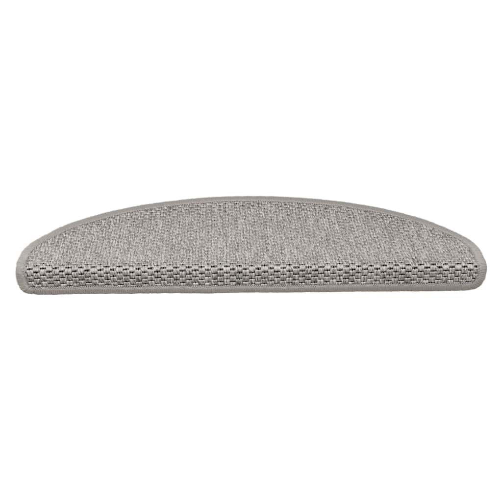 Stufenmatten Selbstklebend Sisal-Optik 30Stk. 65x21x4cm Silbern