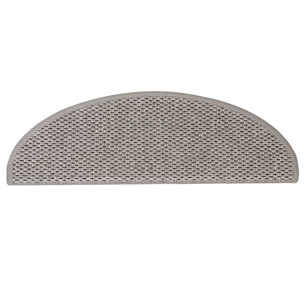 Stufenmatten Selbstklebend Sisal-Optik 30Stk. 65x21x4cm Silbern