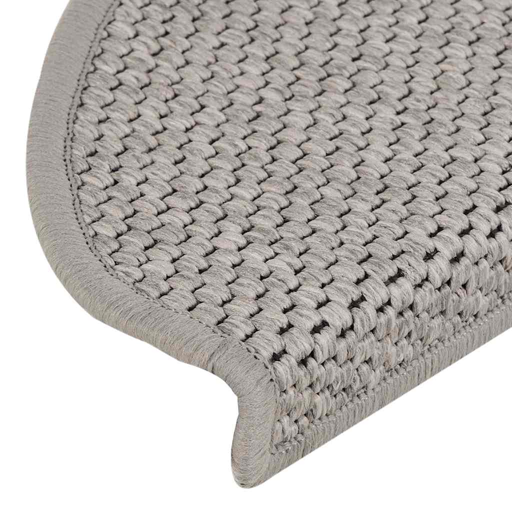 Stufenmatten Selbstklebend Sisal-Optik 30Stk. 65x21x4cm Silbern