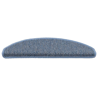 Stufenmatten Selbstklebend Sisal-Optik 30Stk. 65x21x4cm Blau