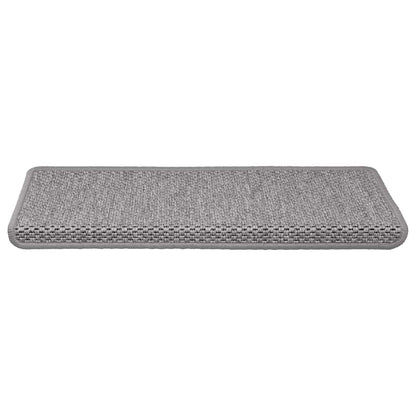 Stufenmatten Selbstklebend Sisal-Optik 30Stk. 65x21x4cm Silber