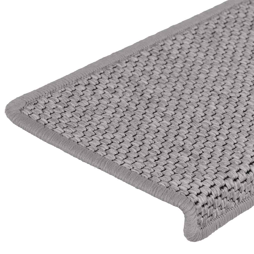 Stufenmatten Selbstklebend Sisal-Optik 30Stk. 65x21x4cm Silber