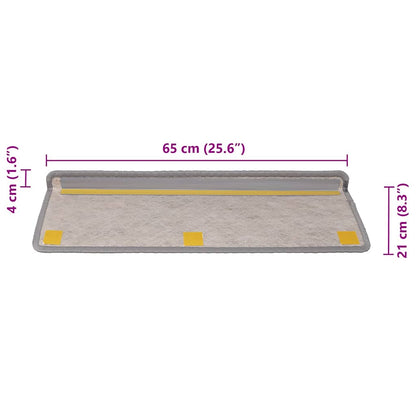 Stufenmatten Selbstklebend Sisal-Optik 30Stk. 65x21x4cm Silber