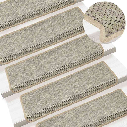 Stufenmatten Selbstklebend Sisal-Optik 30 Stk. 65x21x4cm Hellgrün