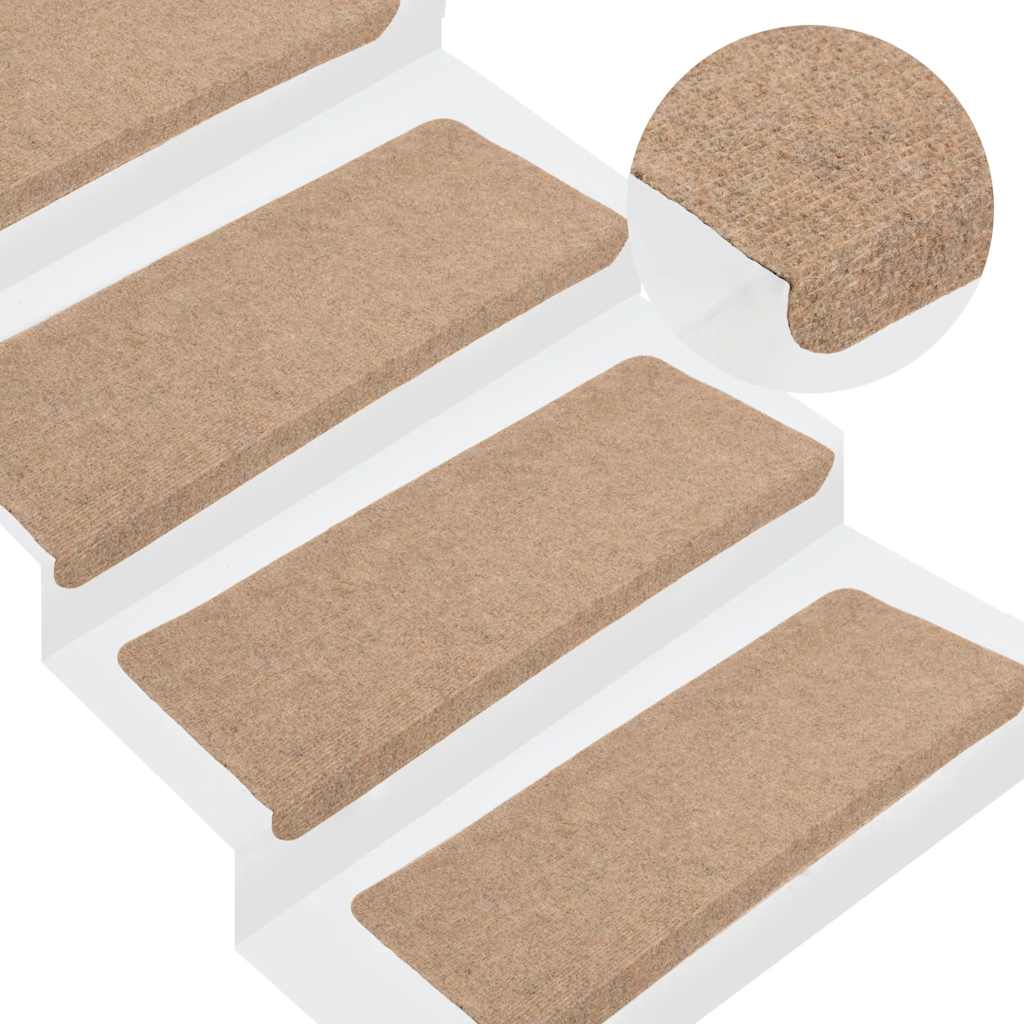 Stufenmatten Selbstklebend 30 Stk. Beige 65x24,5x3,5 cm