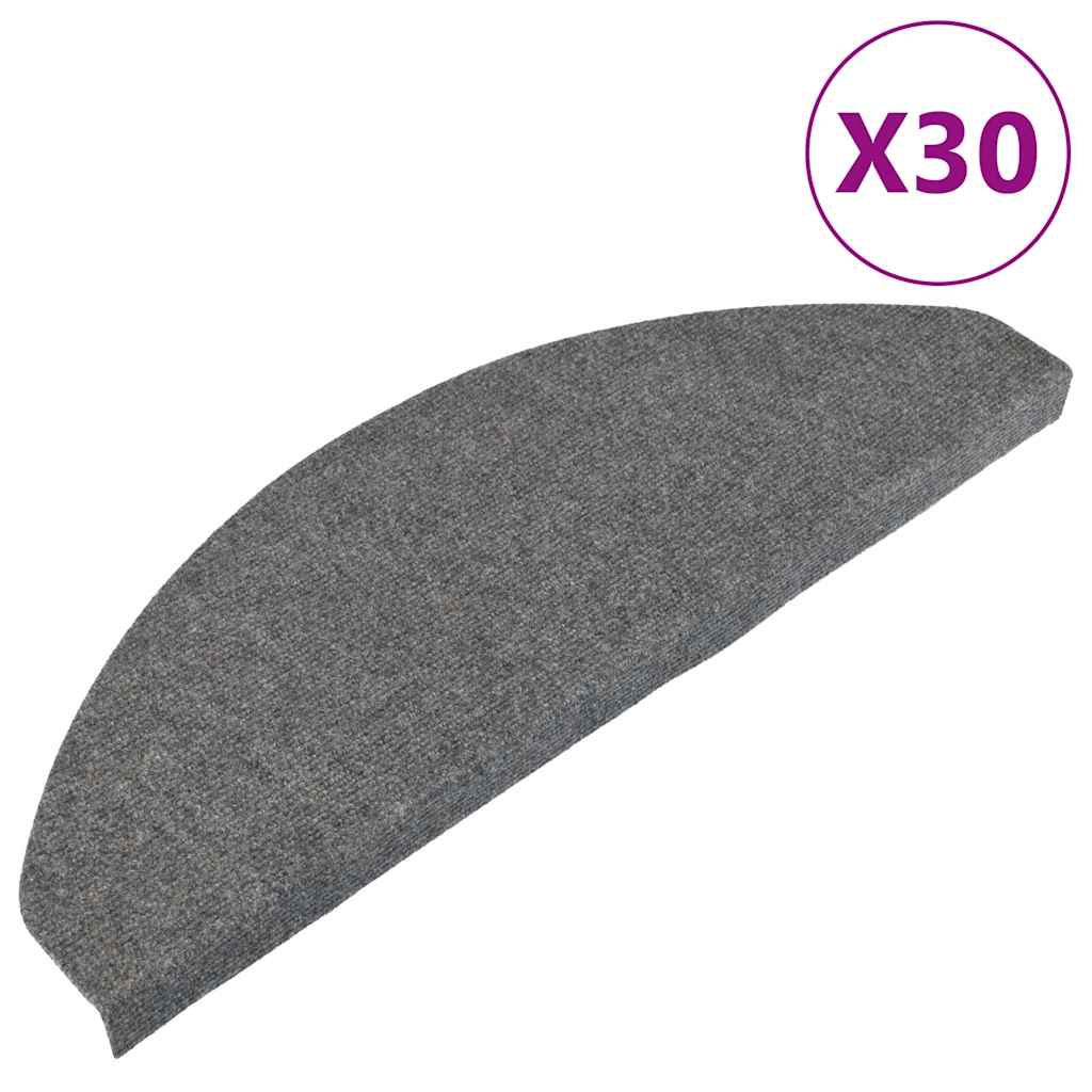 Stufenmatten Selbstklebend 30 Stk. Grau 65x22,5x3,5 cm