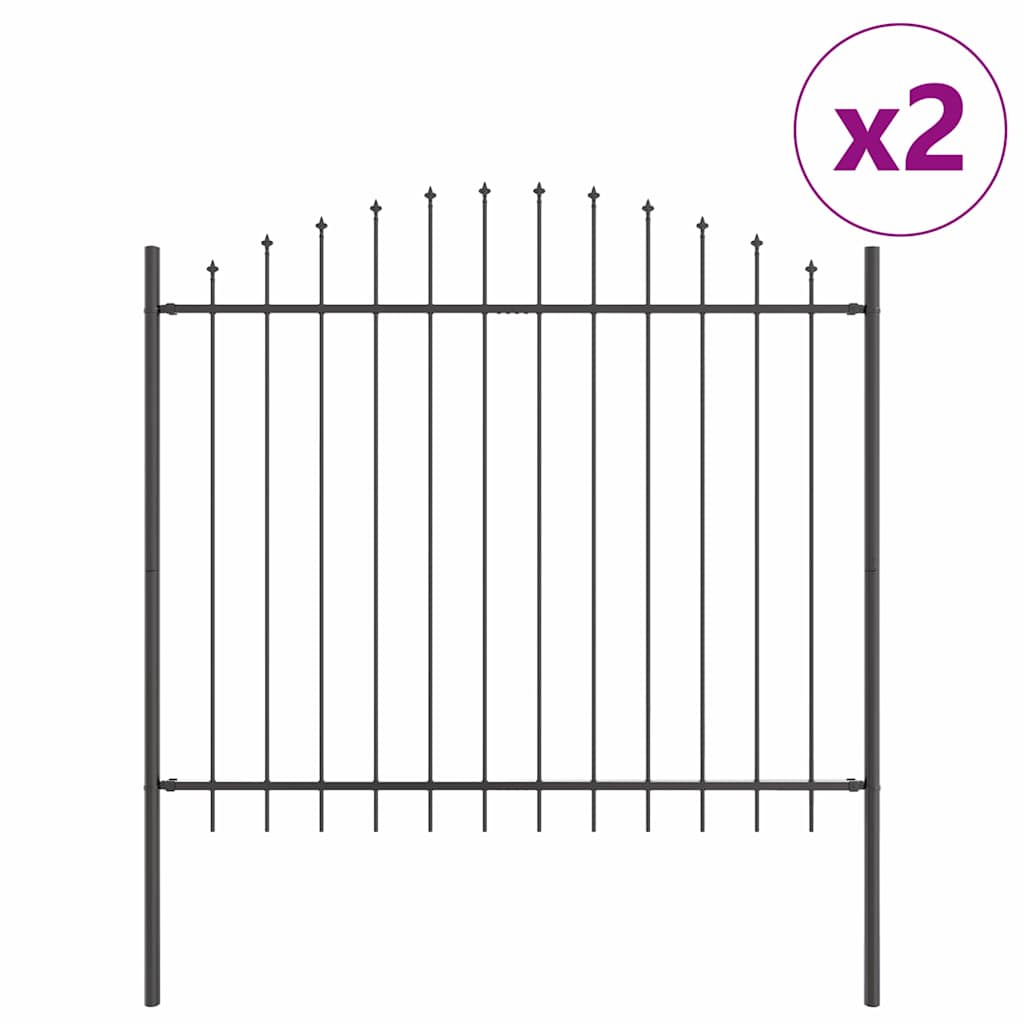 Gartenzaun WOERDEN 2 stk. 170 x 190 cm Grau