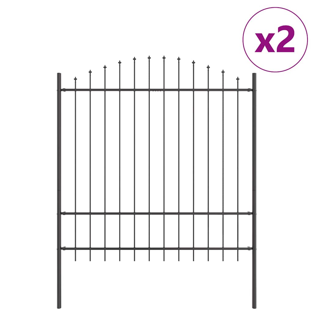 Gartenzaun WOERDEN 2 stk. 170 x 215 cm Grau