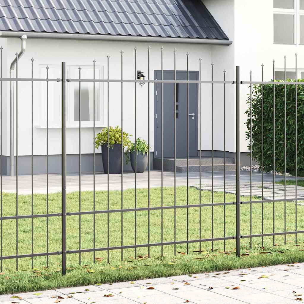 Gartenzaun WOERDEN 3 stk. 170 x 215 cm Grau