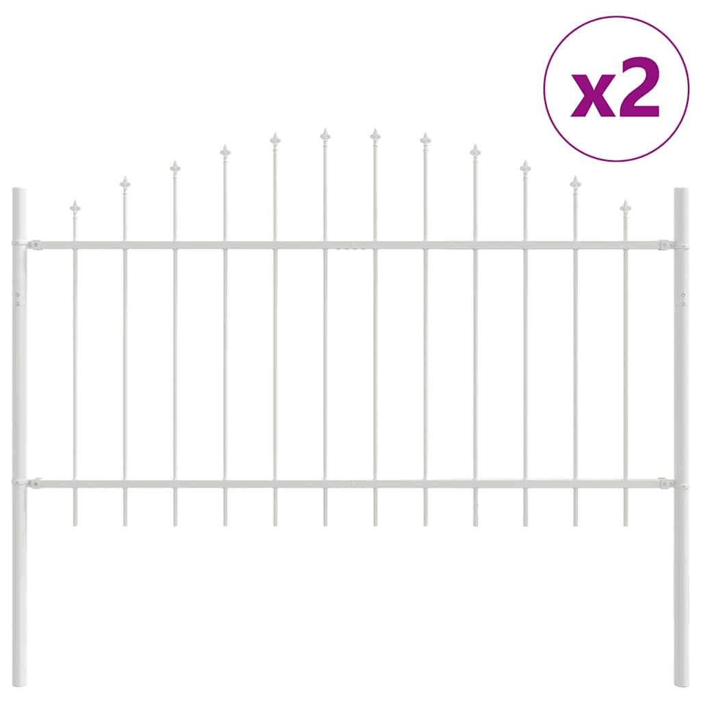 Gartenzaun WOERDEN 2 Stk. 170 x 140 cm Weiß