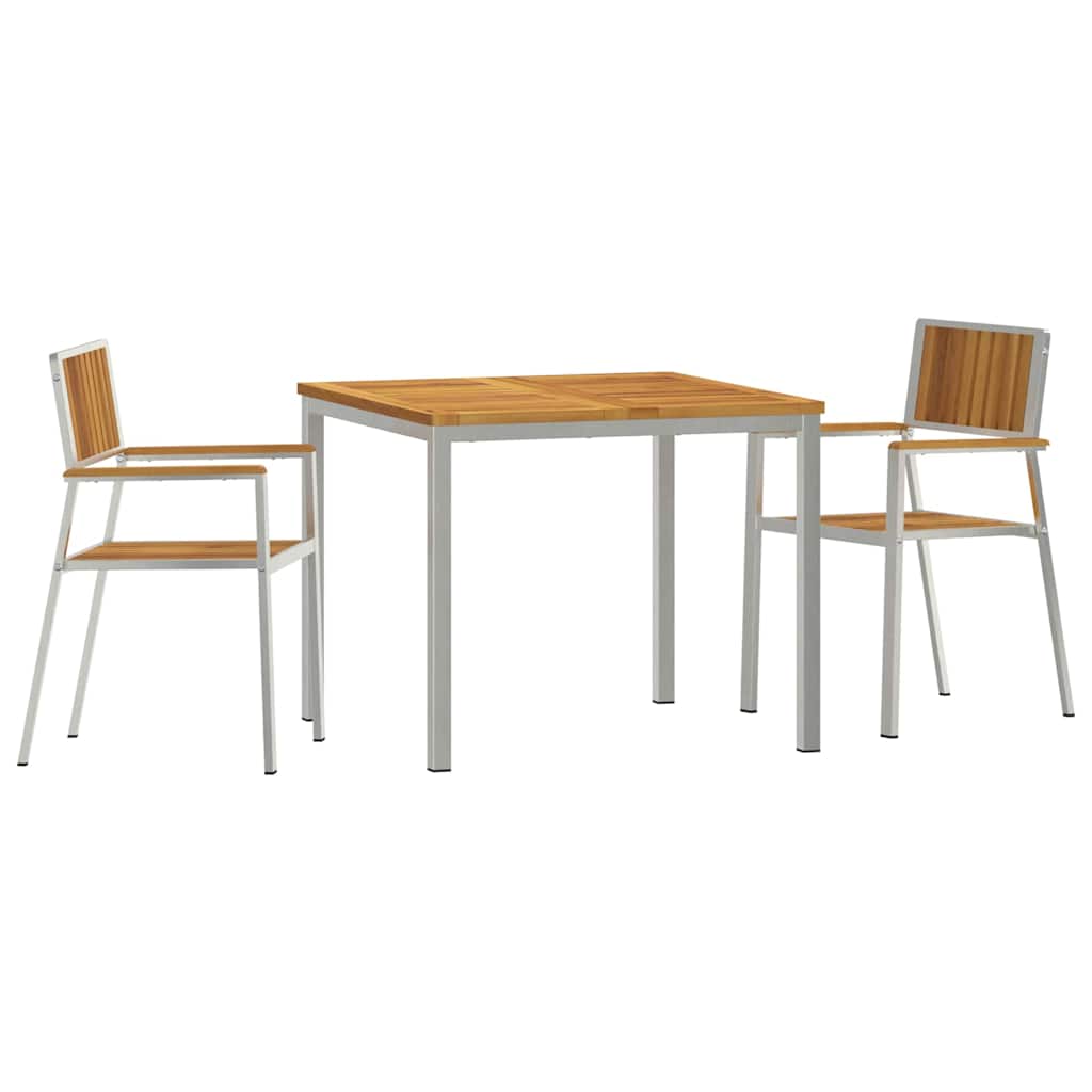 Outdoortisch-Set 3 stk. 90 x 90 x 75 cm