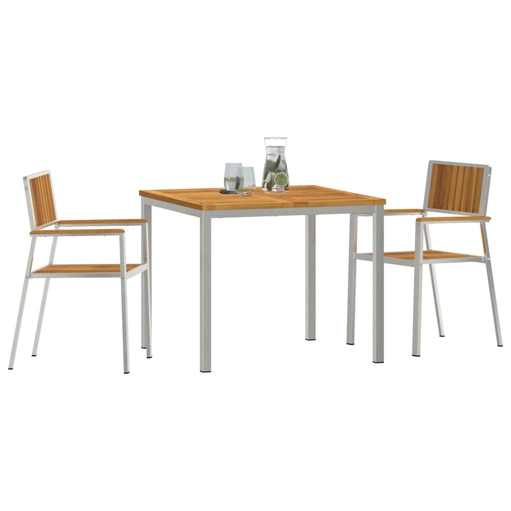 Outdoortisch-Set 3 stk. 90 x 90 x 75 cm
