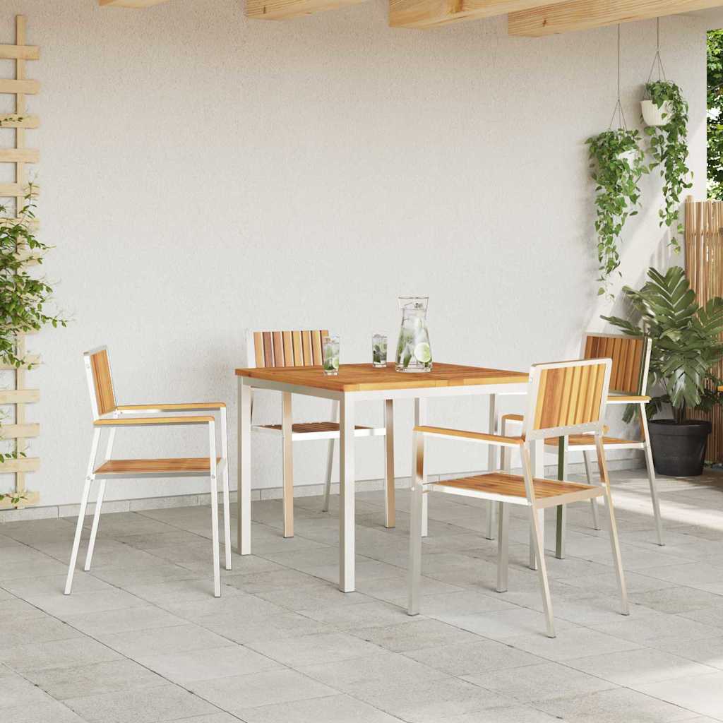 Outdoortisch-Set 5 stk. 90 x 90 x 75 cm