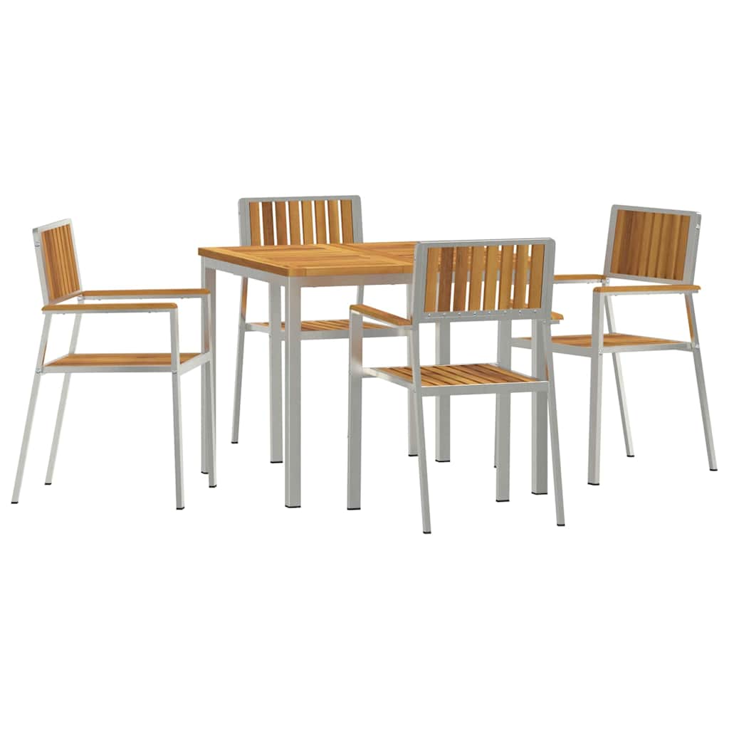 Outdoortisch-Set 5 stk. 90 x 90 x 75 cm