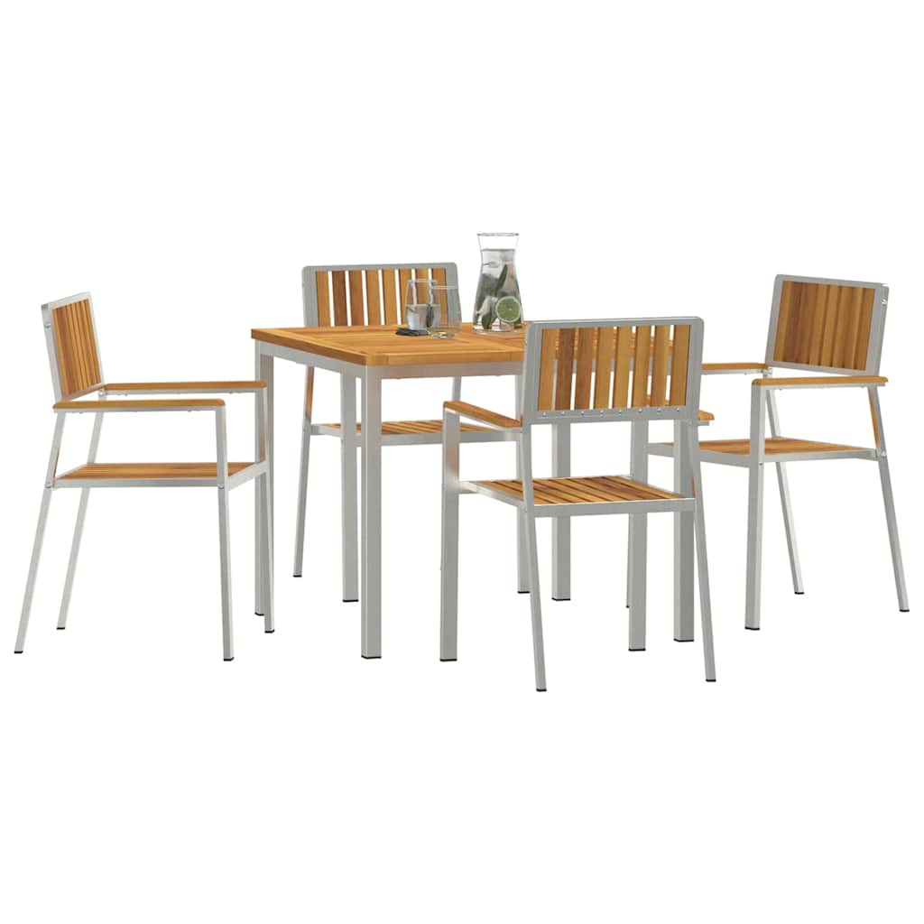 Outdoortisch-Set 5 stk. 90 x 90 x 75 cm