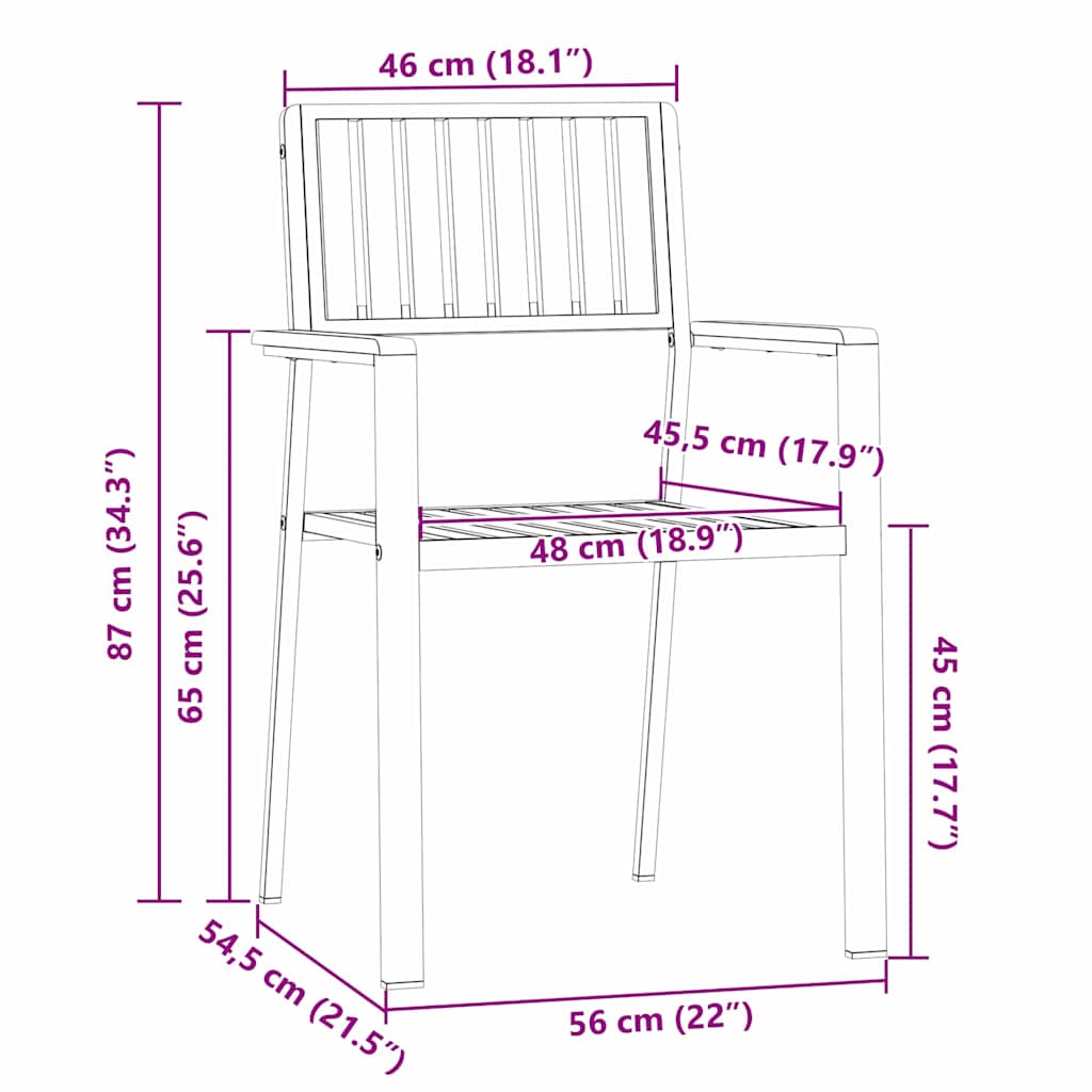 Outdoortisch-Set 5 stk. 90 x 90 x 75 cm