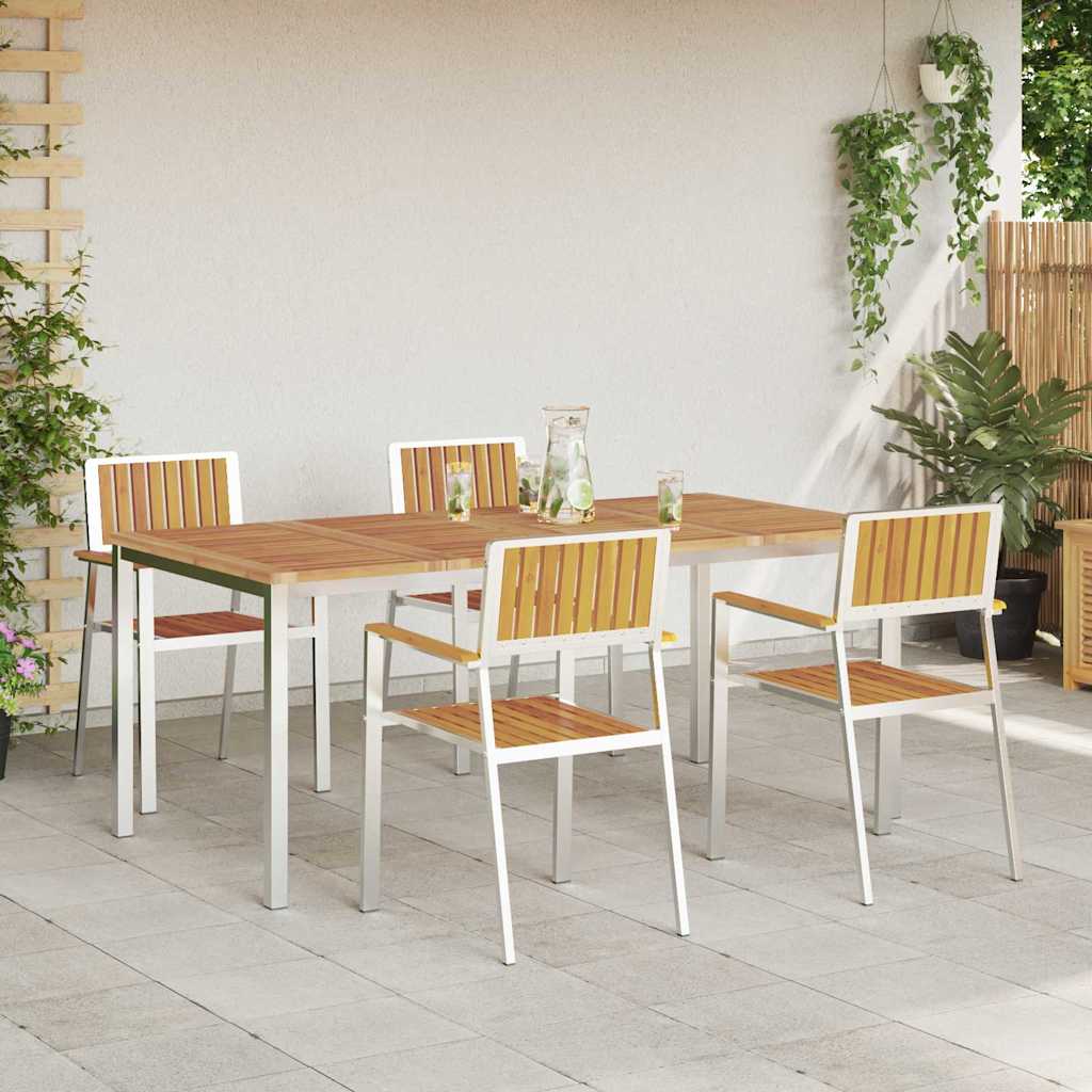 Outdoortisch-Set 5 stk. 180 x 90 x 75 cm
