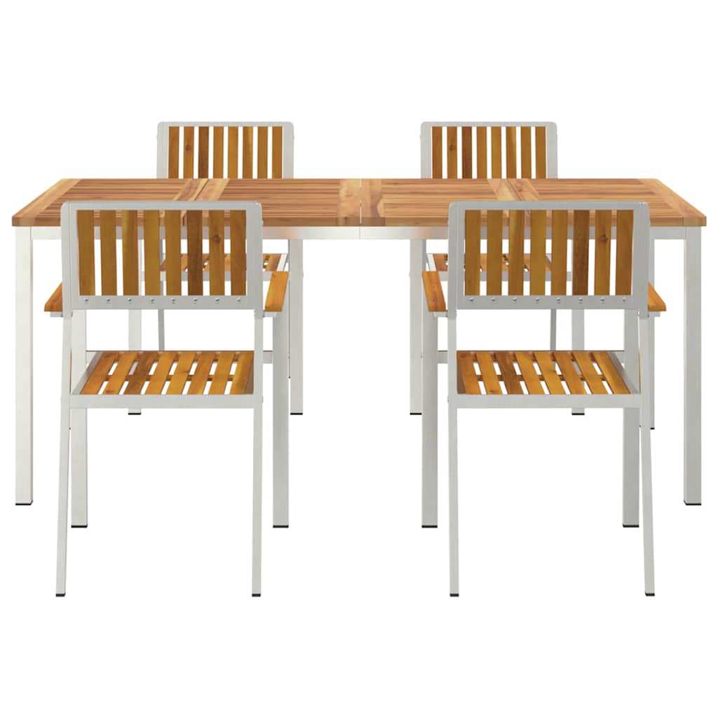 Outdoortisch-Set 5 stk. 180 x 90 x 75 cm