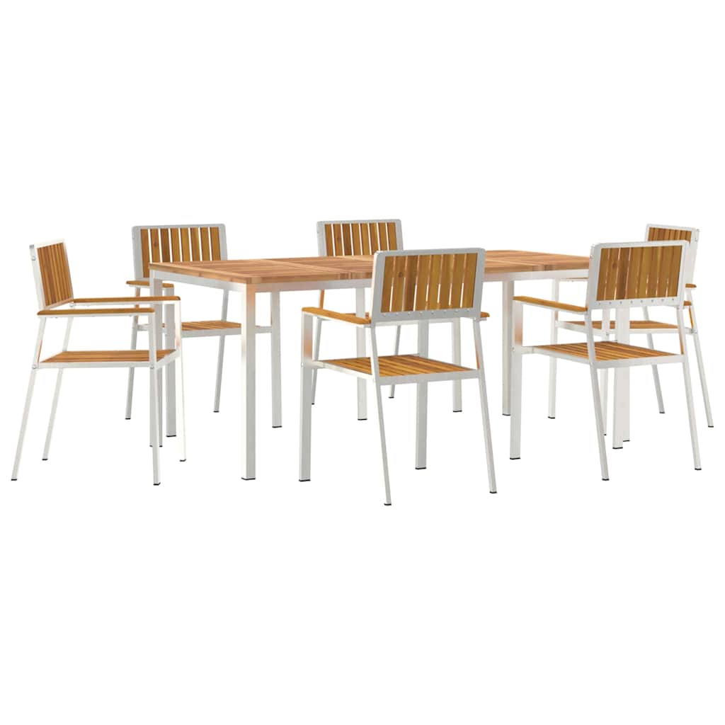 Outdoortisch-Set 7 stk. 180 x 90 x 75 cm