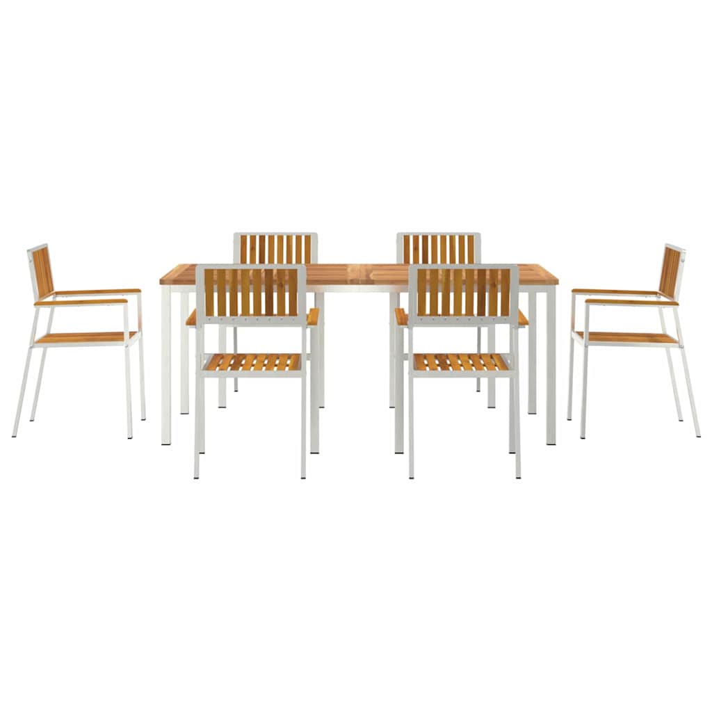Outdoortisch-Set 7 stk. 180 x 90 x 75 cm