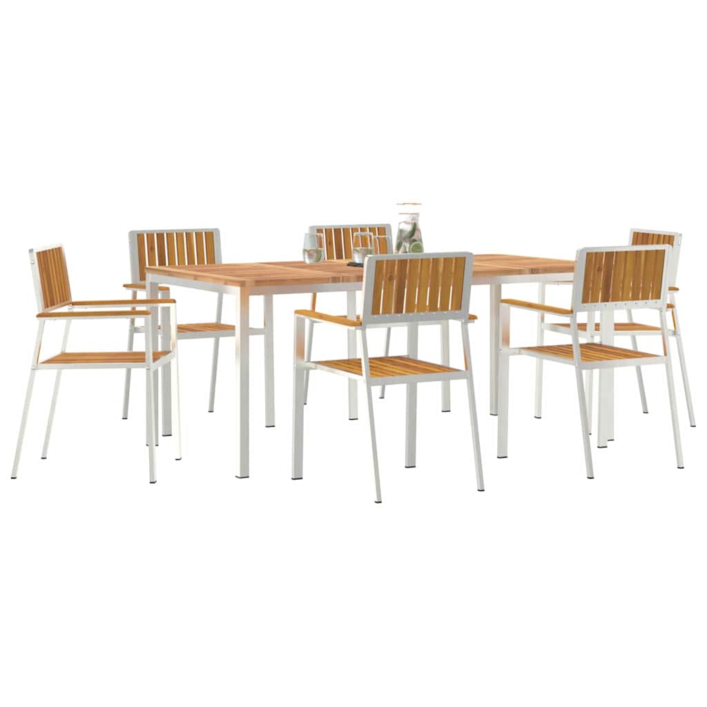 Outdoortisch-Set 7 stk. 180 x 90 x 75 cm