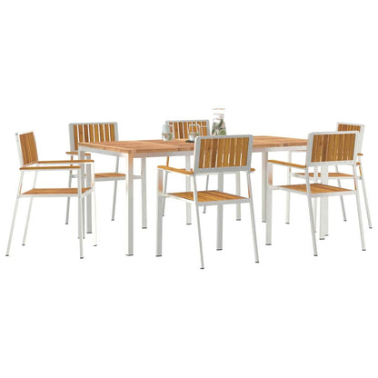 Outdoortisch-Set 7 stk. 180 x 90 x 75 cm
