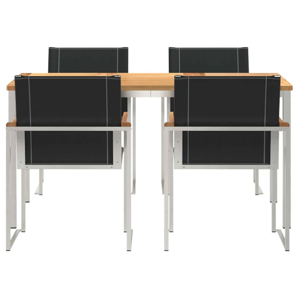 Garten Essgruppe 5 pcs Braun Massivholz Akazie