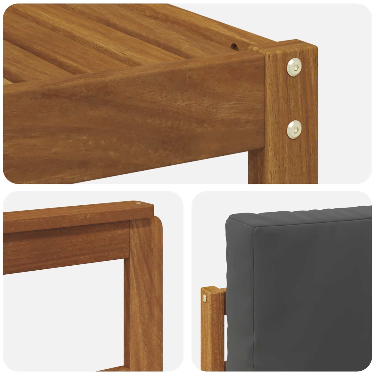 Outdoor-Sofagarnitur 5 stk. Natur und Anthrazit