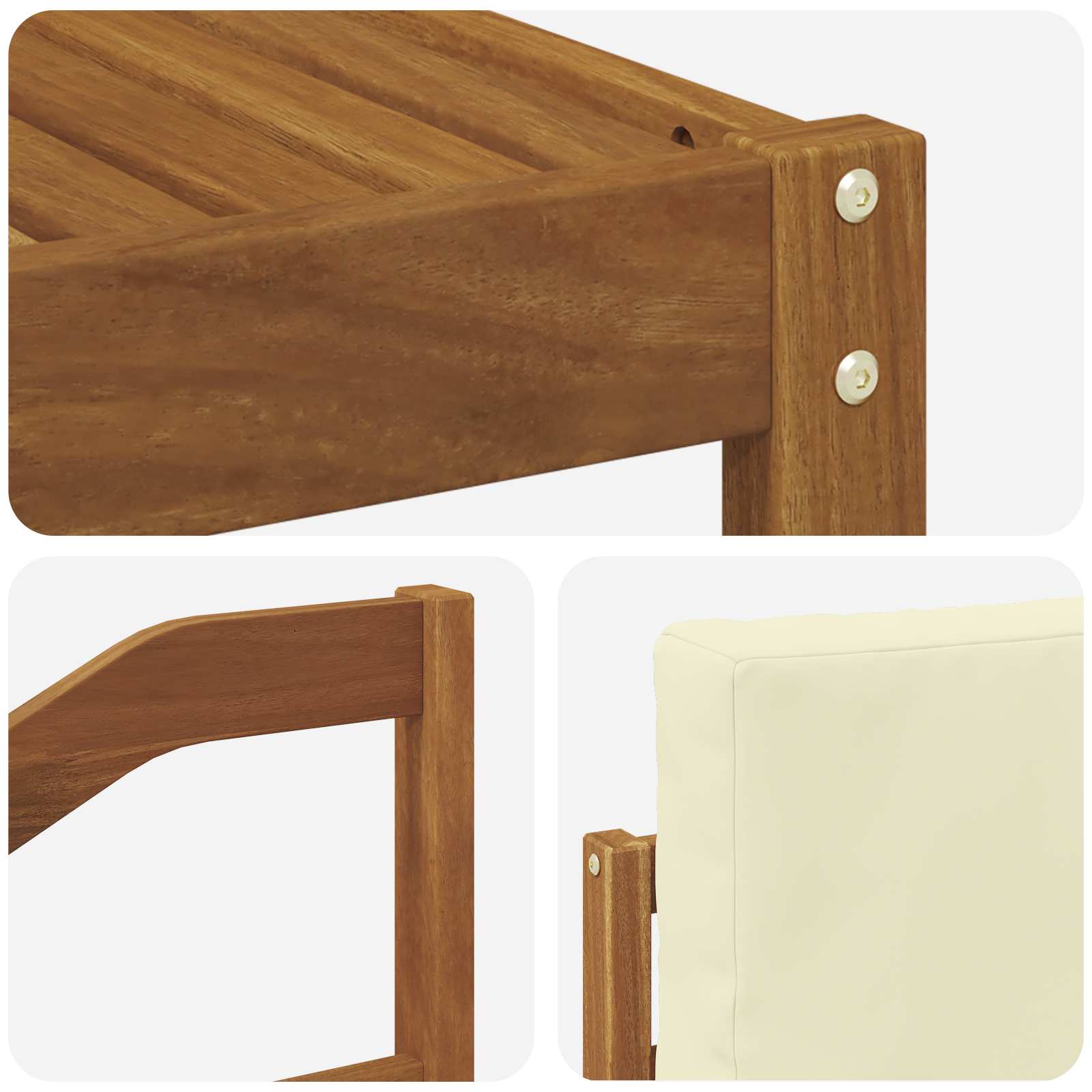 Outdoor-Sofagarnitur 6 stk. Natur und Creme