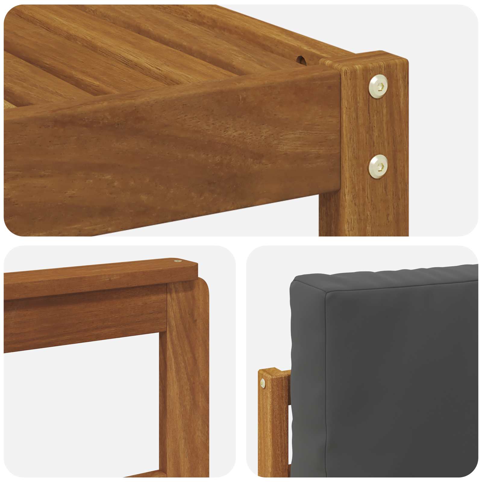Outdoor-Sofagarnitur 7 stk. Natur und Anthrazit